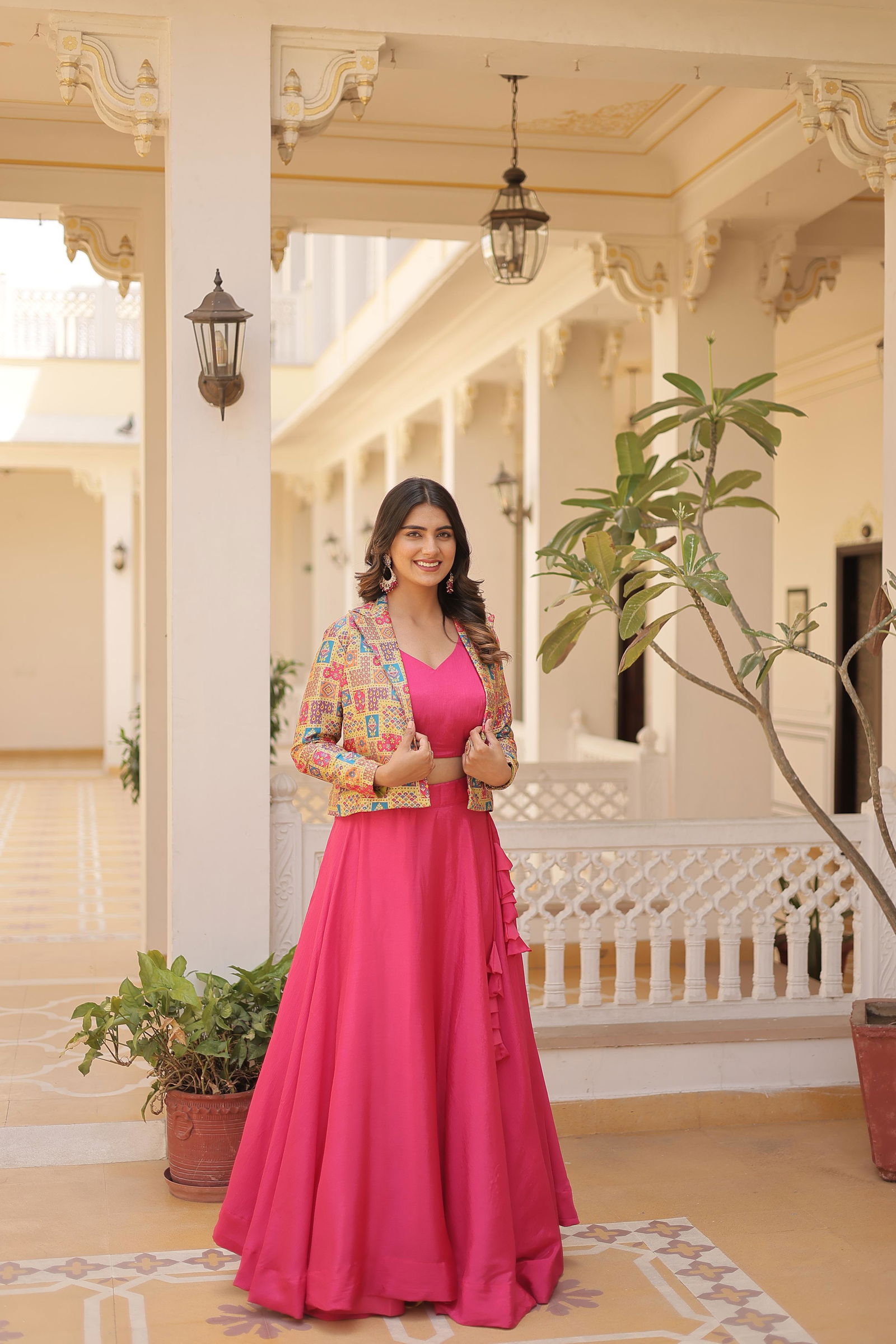 KA 5033 Chinon Printed Designer Indo Western Wholesale Price In Surat